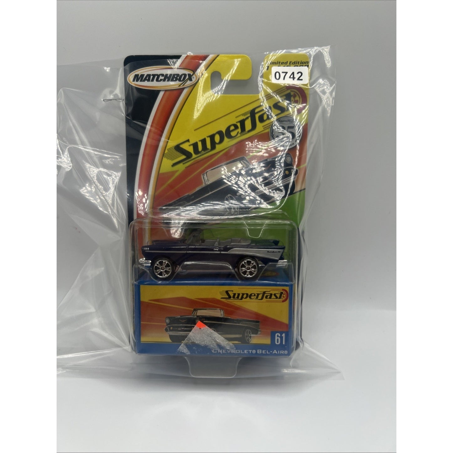 Matchbox Superfast 1957 Chevrolet Bel Air Convertible Dark Blue Collectors Box