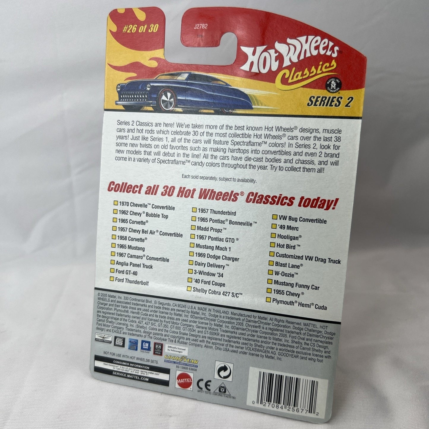 Hot Wheels Classics Series 2 Blast Lane #26 Of 30 Red Orange Rare color Die cast