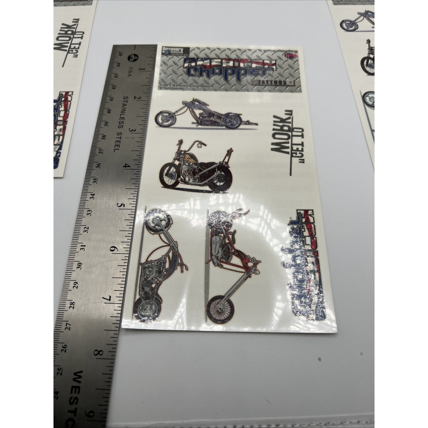 Neo Discovery American Chopper Motorcycle Temporary Tattoos Harley 5 Sheets