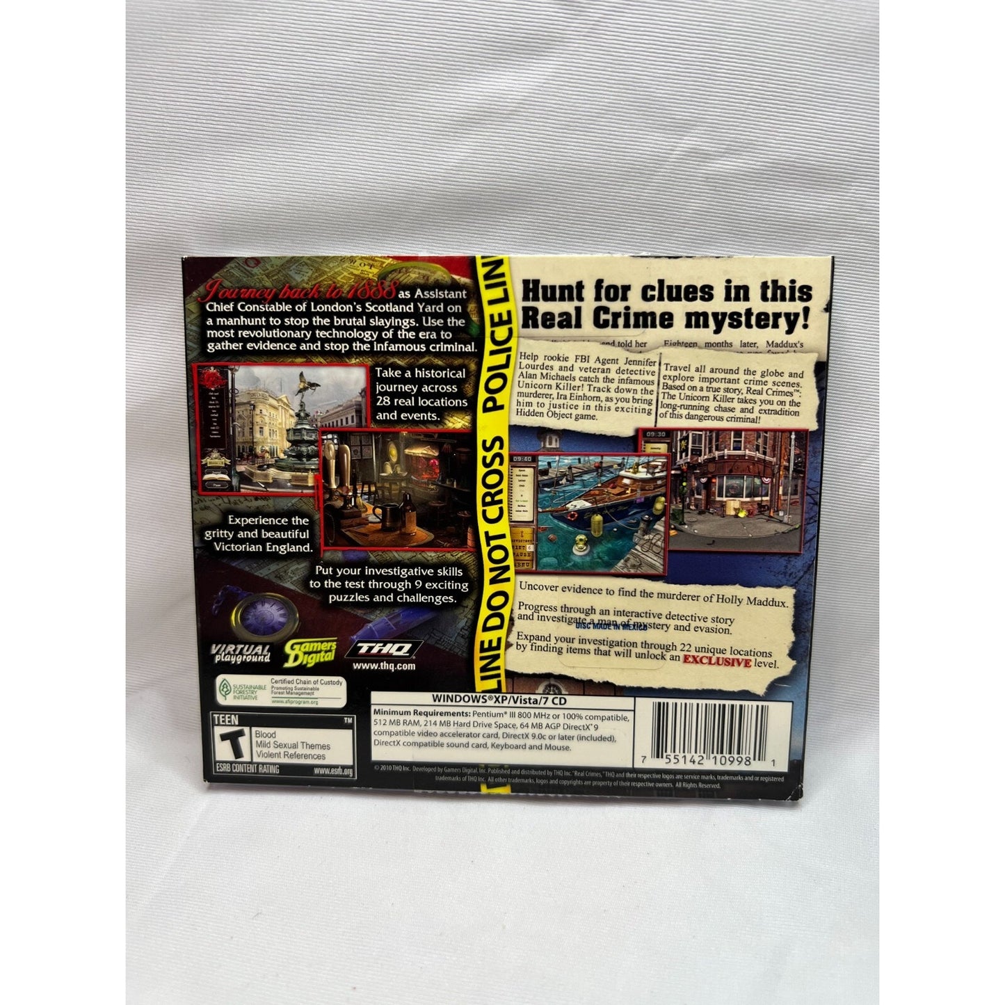 Real Crimes Jack the Ripper Unicorn Killer PC Tested Video Game Used