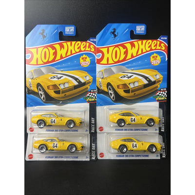 Lot Of 4 2025 Hot Wheels Ferrari 365 GTB4 Competizione 222/250 Yellow 4 Pack