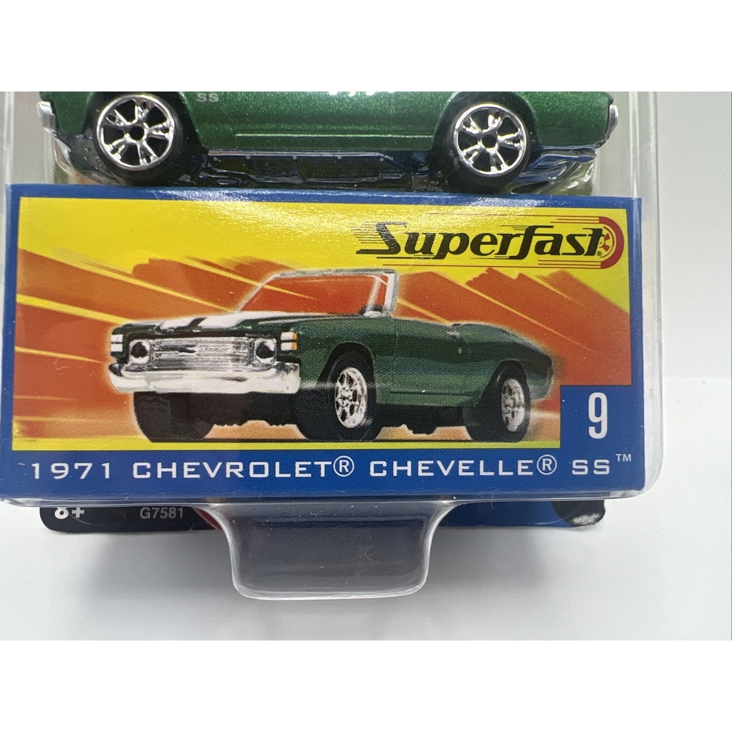 Matchbox 35th Superfast #9 1971 Chevrolet Chevelle SS Collectors Box Chrome