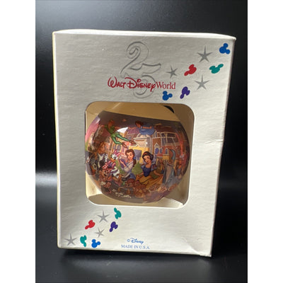 25th Walt Disney World Anniversary Remember the Magic Glass Ornament Sealed New