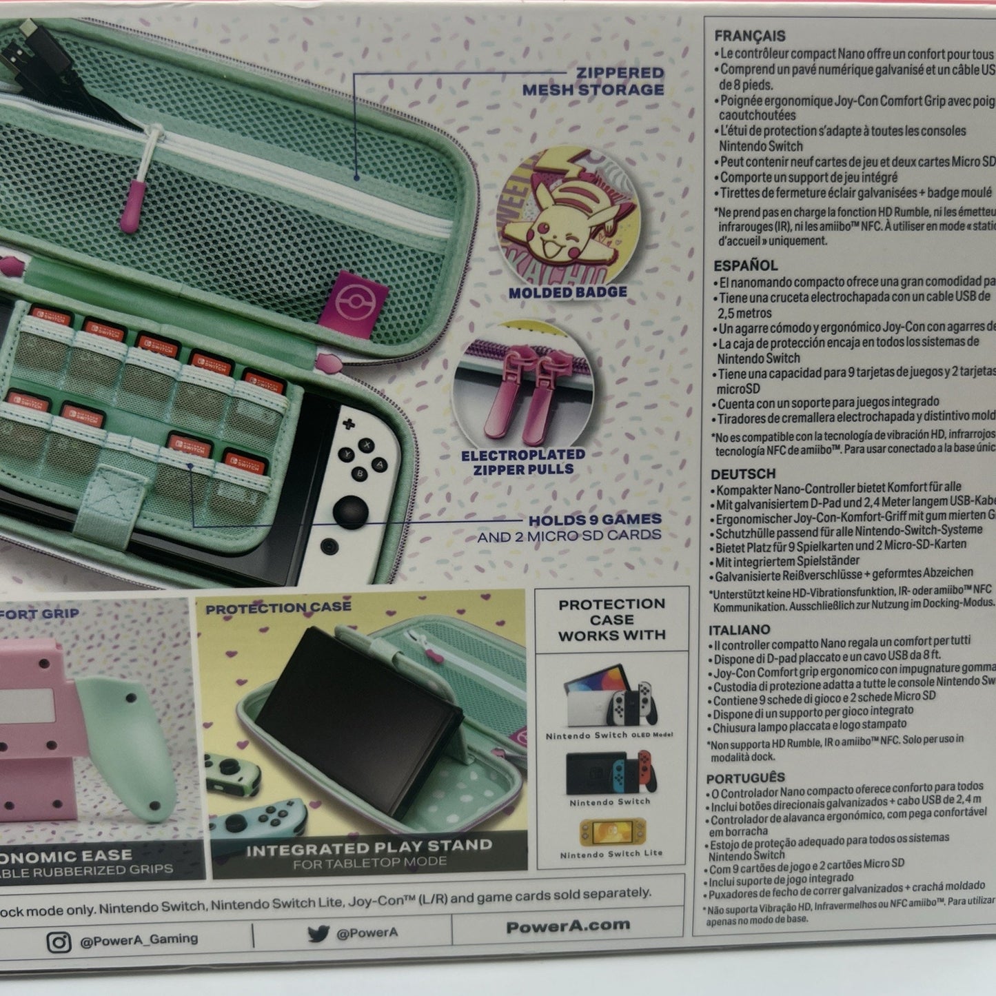 Nintendo Switch Pokemon Controller Sweet Friends Assortment Pikachu Bundle Case