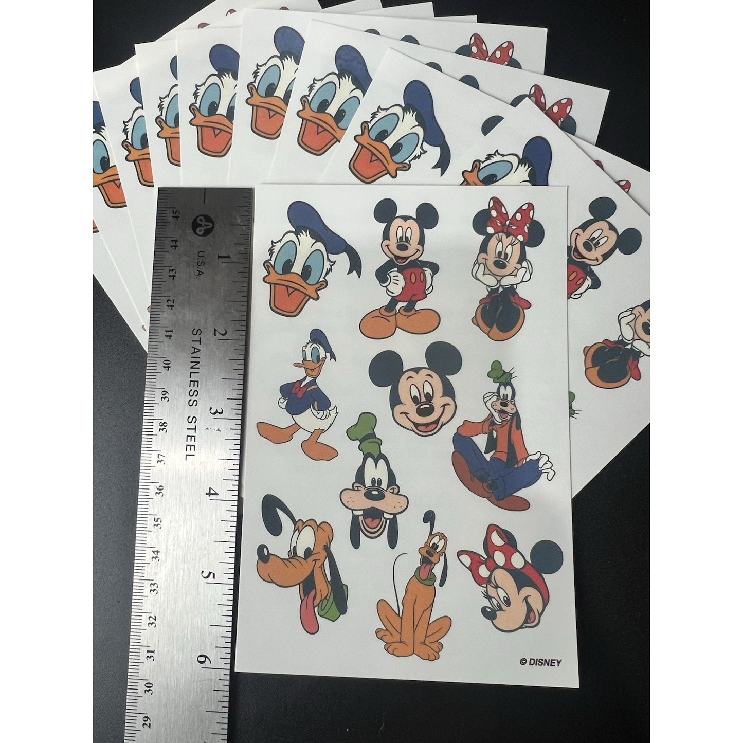 Disney 100 Ct Temporary Tattoos 10 Sheets Mickey Mouse Minnie Goofy Donald Pluto