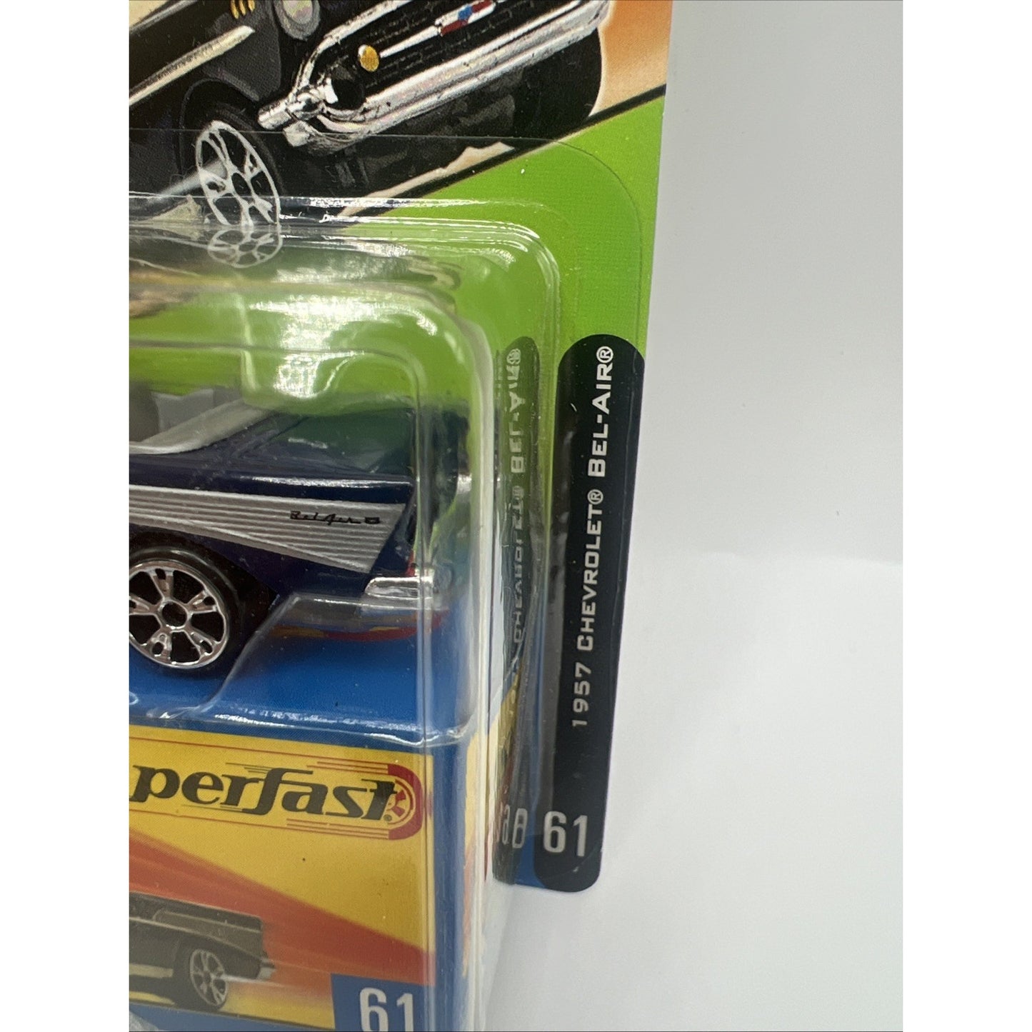 Matchbox Superfast 1957 Chevrolet Bel Air Convertible Dark Blue Collectors Box