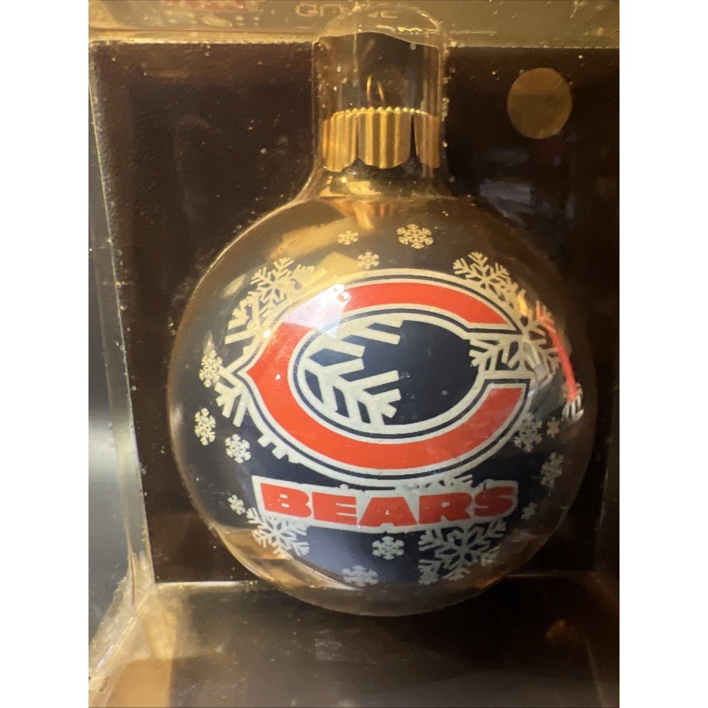 NFL Chicago Bears Sports Collectors Series Christmas Glass Ornament Football