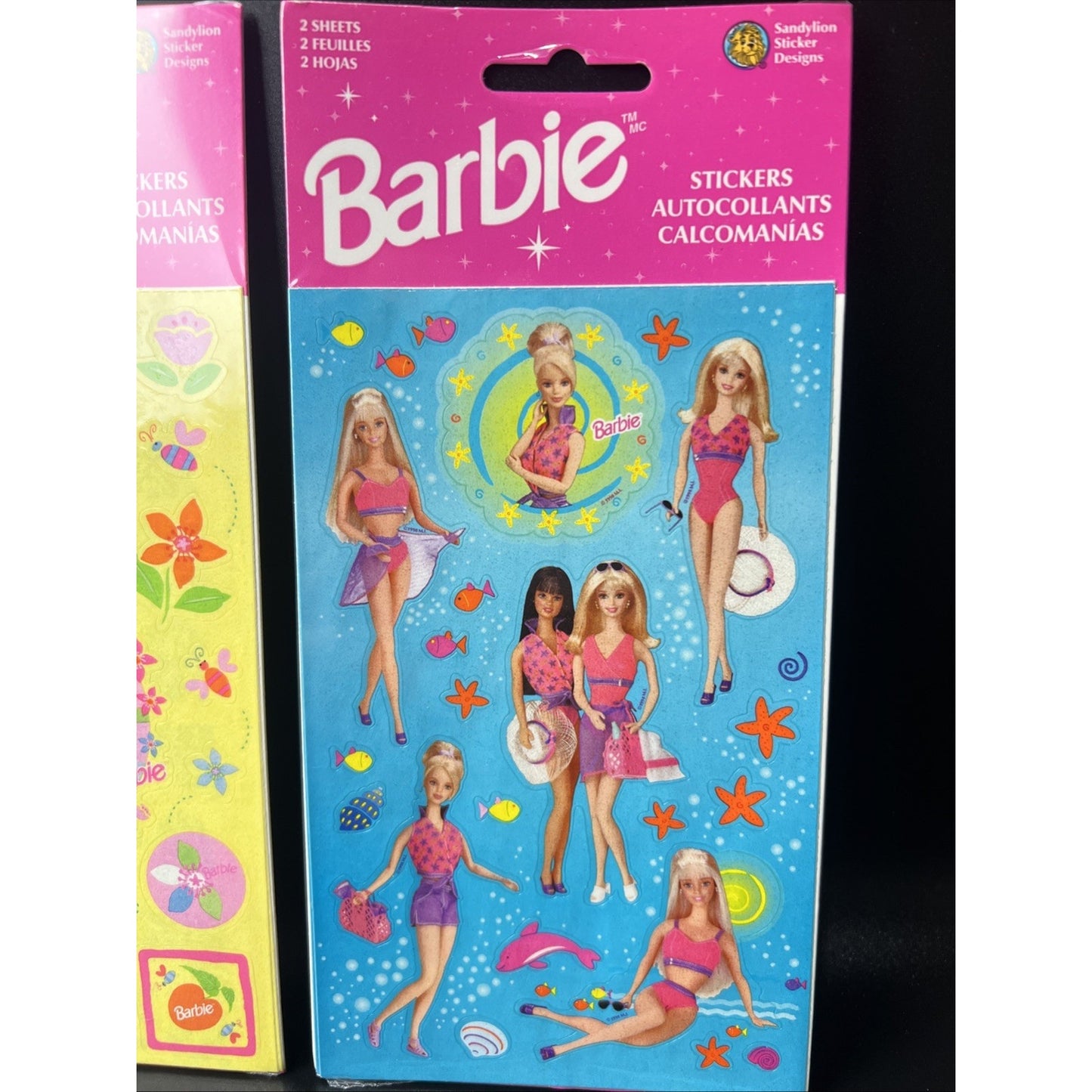 Vintage 1998 Barbie Sandylion Stickers Autocollants New Sealed Mattel Rare Set