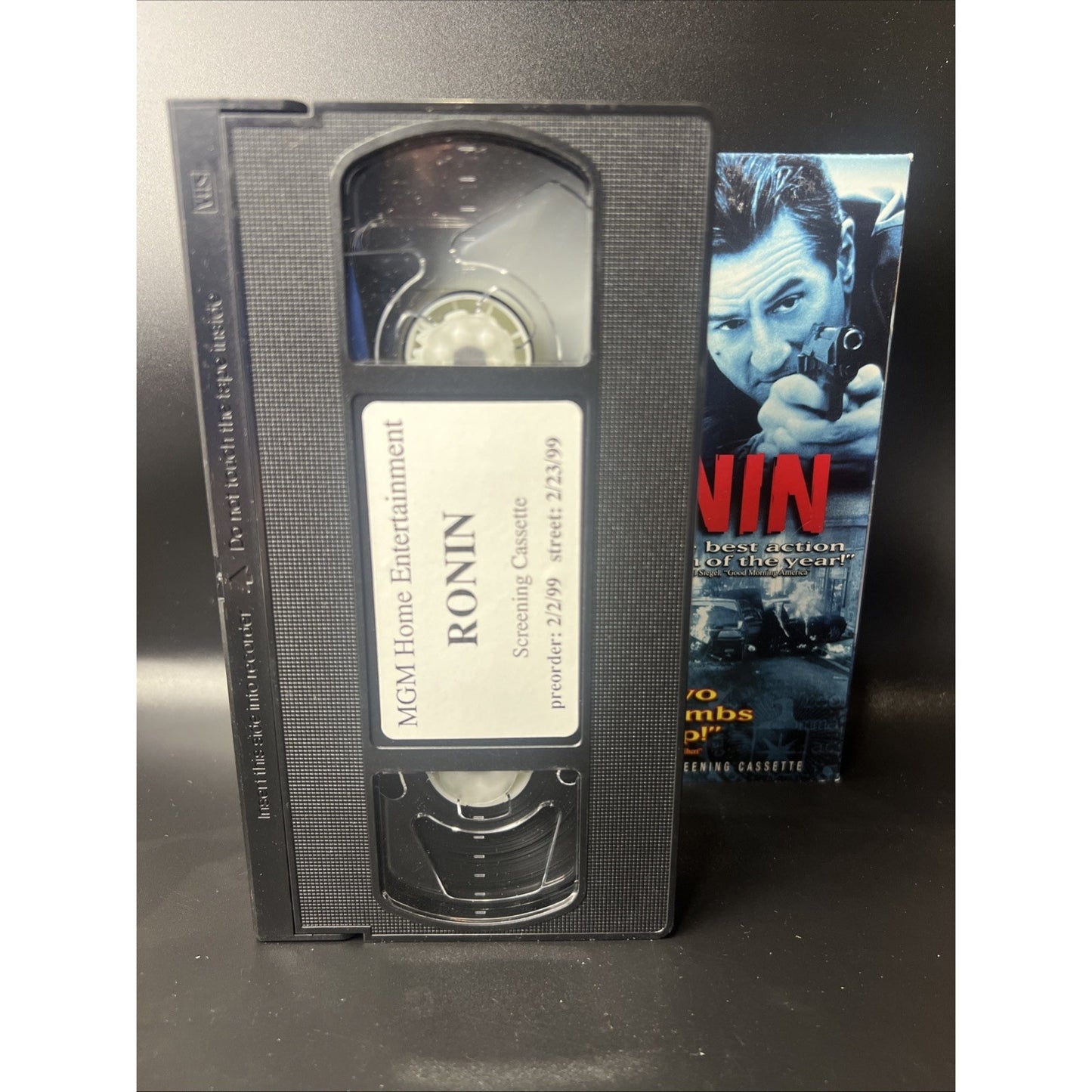 Ronin - Robert De Niro VHS RARE Full Length Screening Cassette Tape MGM Demo