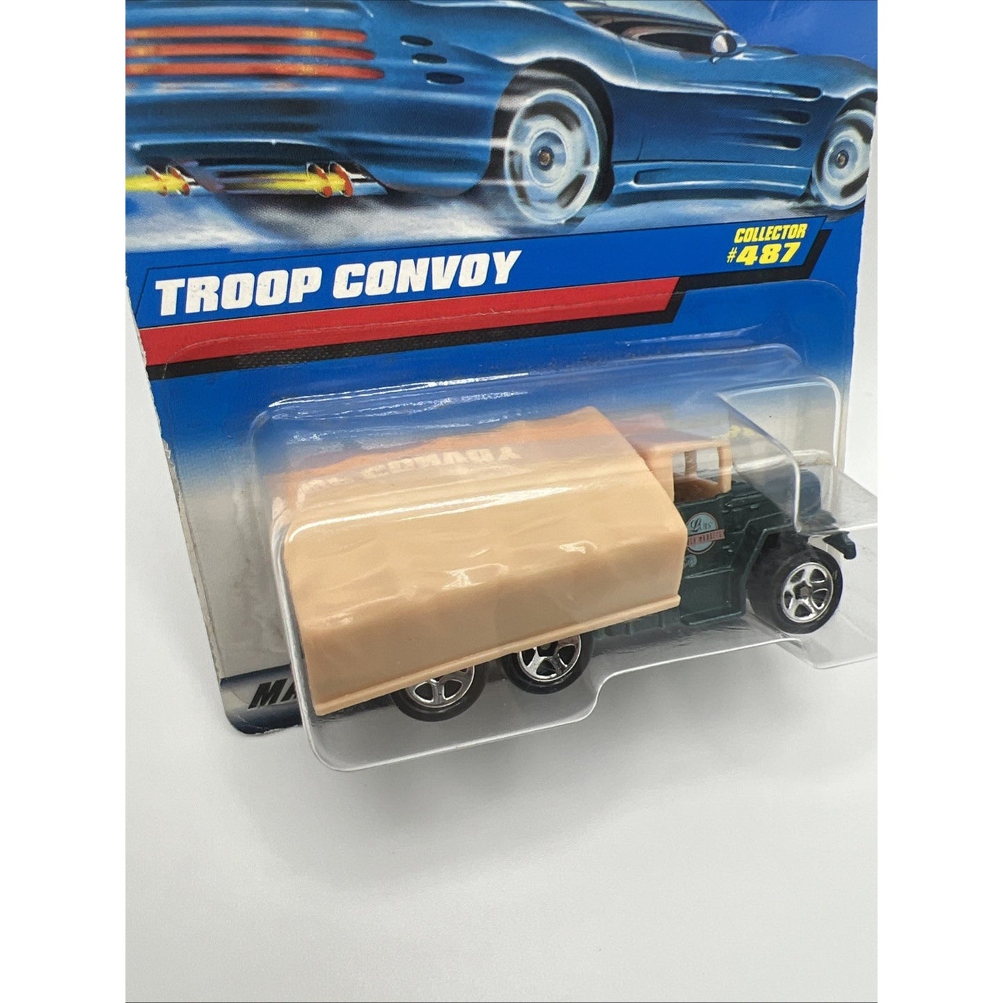 Hot Wheels Troop Convoy #487 Green 1996 Mainline Military Army War Truck