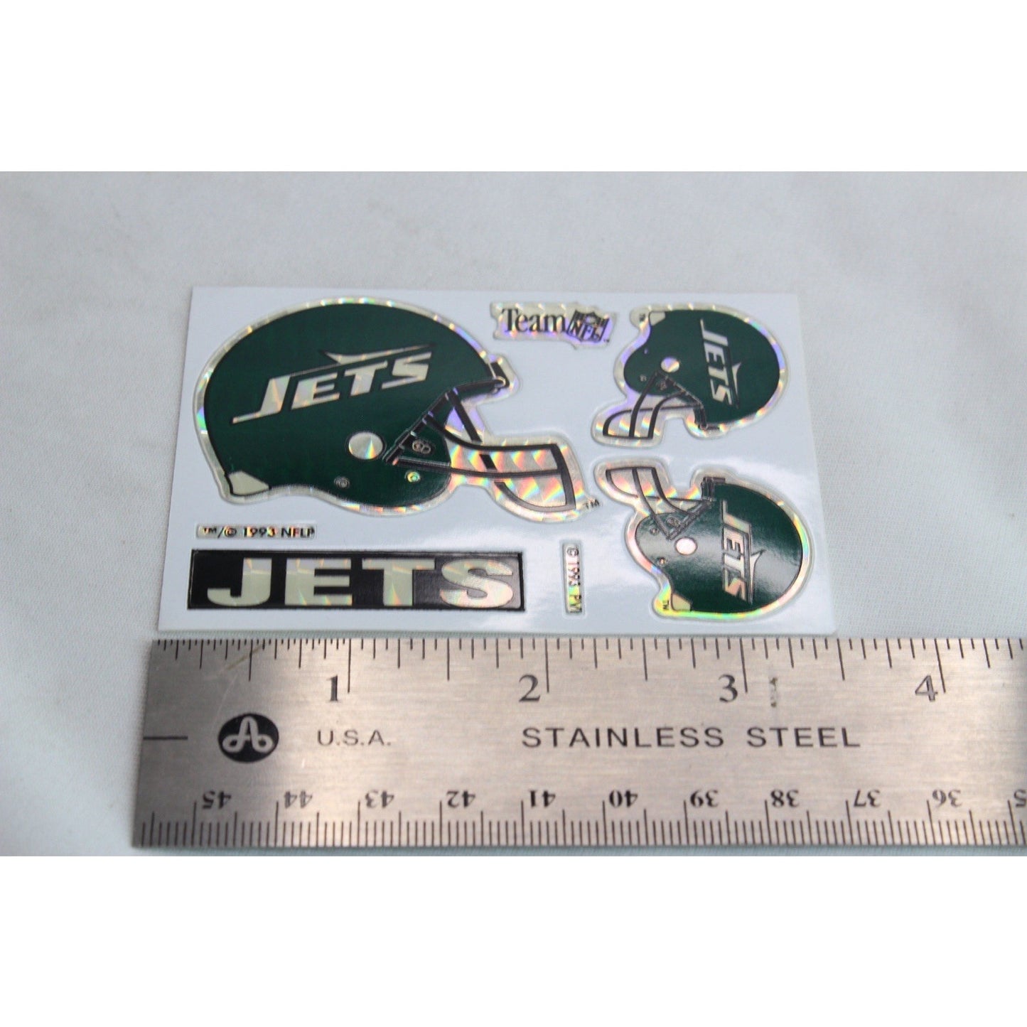 1993 New York Jets Helmet Sticker Vintage Prism Vending Machine Football