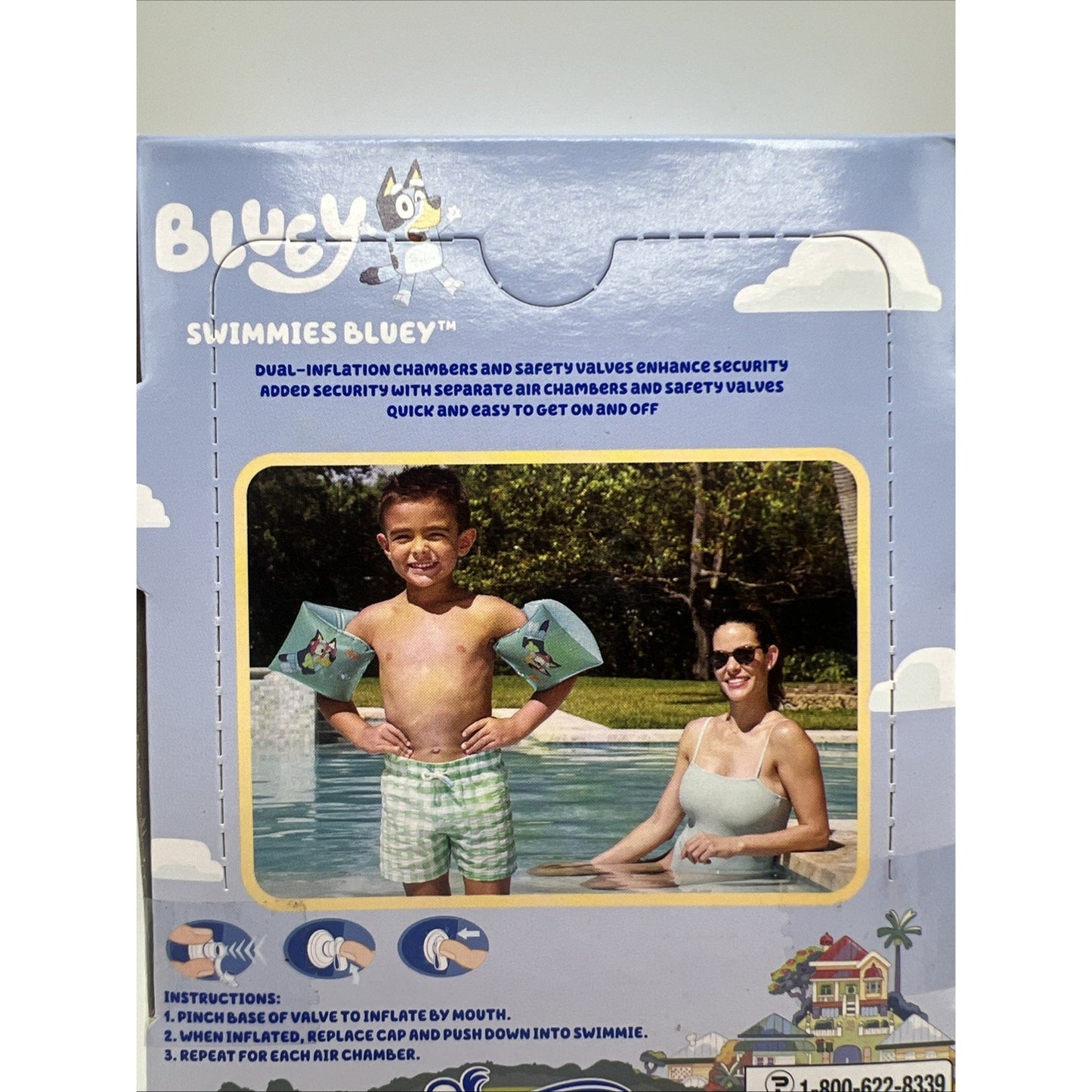 SwimWays Bluey Swimmies Arm Floaties Kids Age 3-5 Pool Swim Help Float Brand New