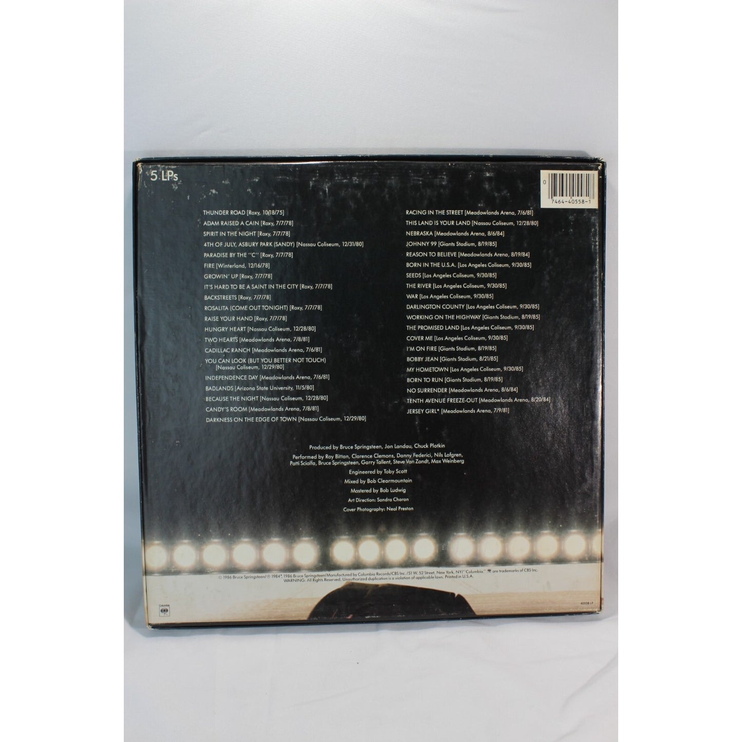 Bruce Springsteen E Street Band Live 1975 85 Record Tested Music Album Used