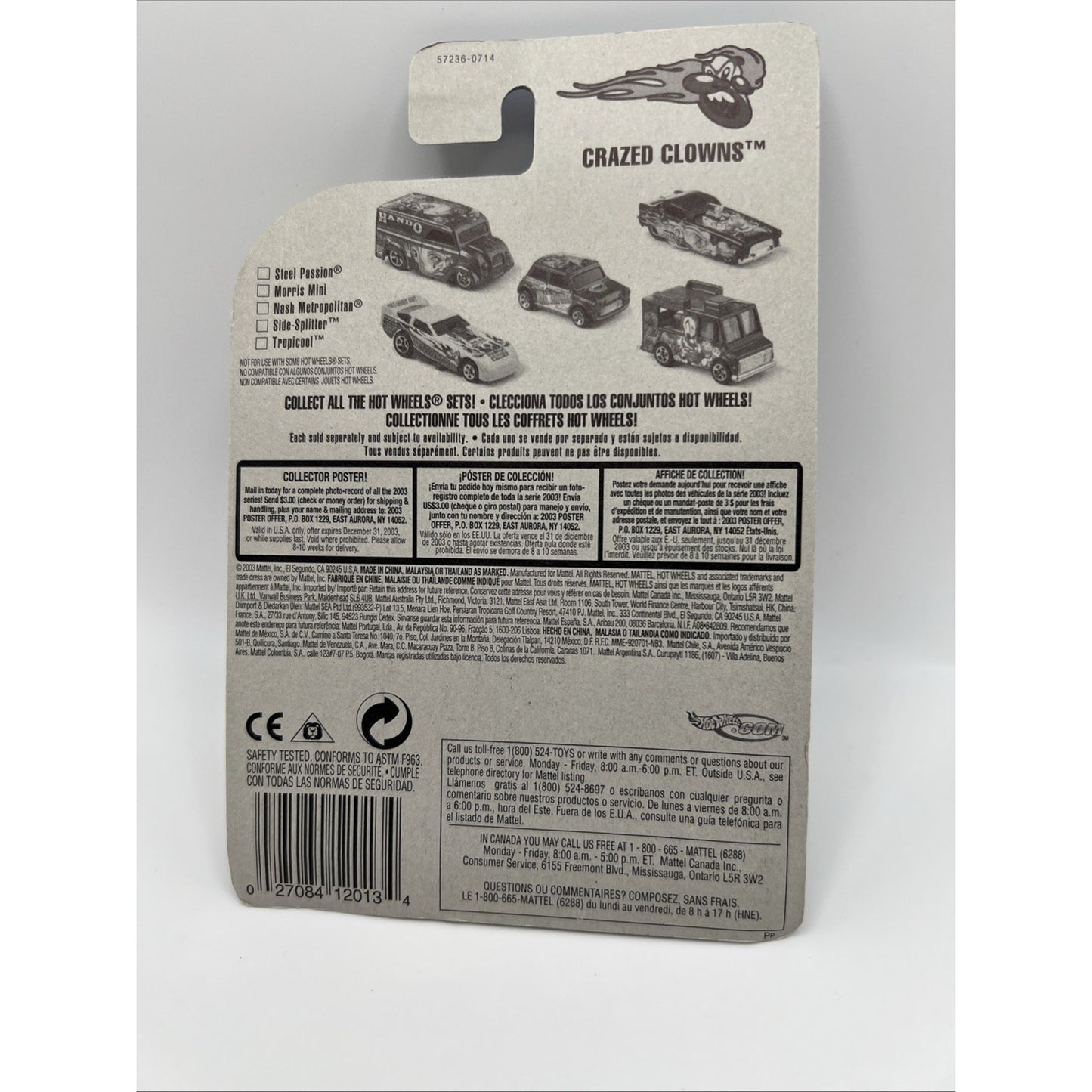 2003 Hot Wheels #99 Crazed Clowns 5/5 Tropicool Green Blue Pr5 Spoke Wheels