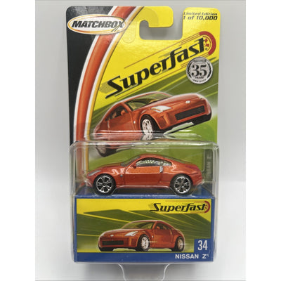 2004 Matchbox Superfast #34 Orange Nissan Z 350 350z Die Cast Car Model