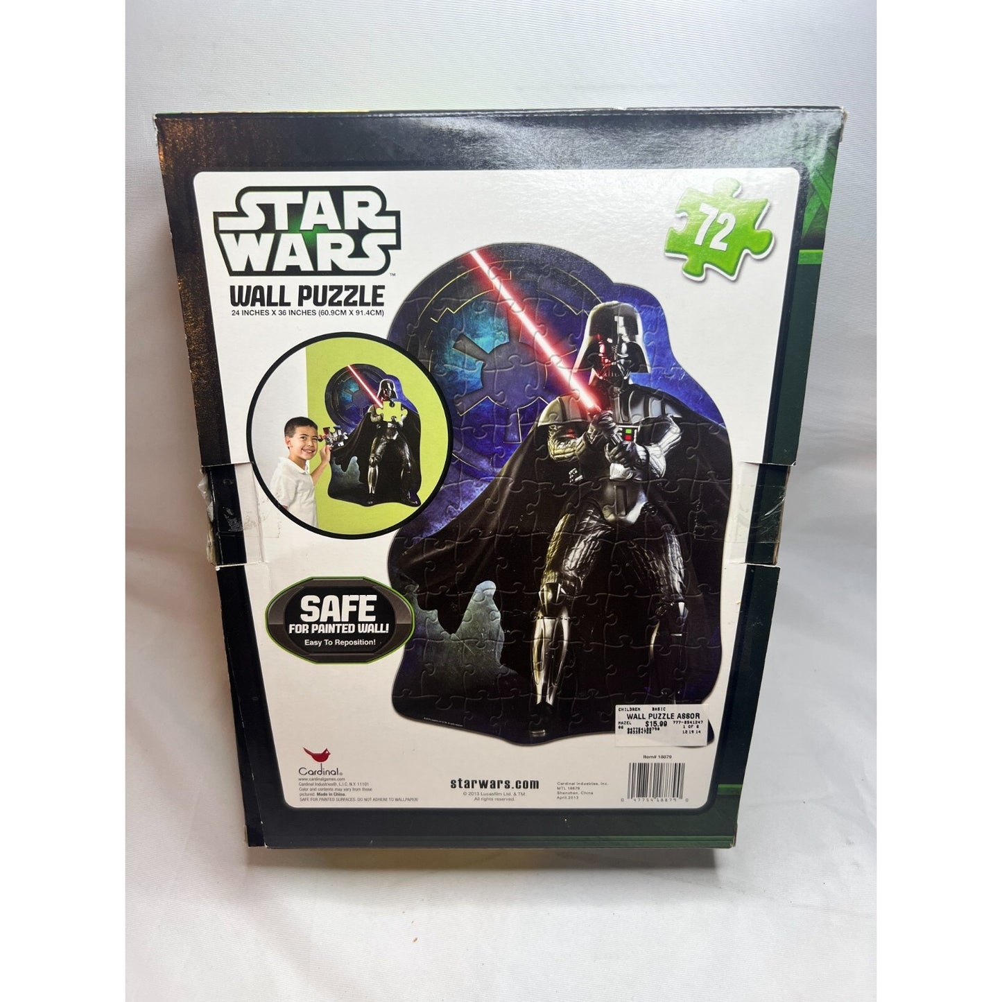 Star Wars Wall Puzzle 72 Pieces 24x36 Inch Darth Vader New Sealed