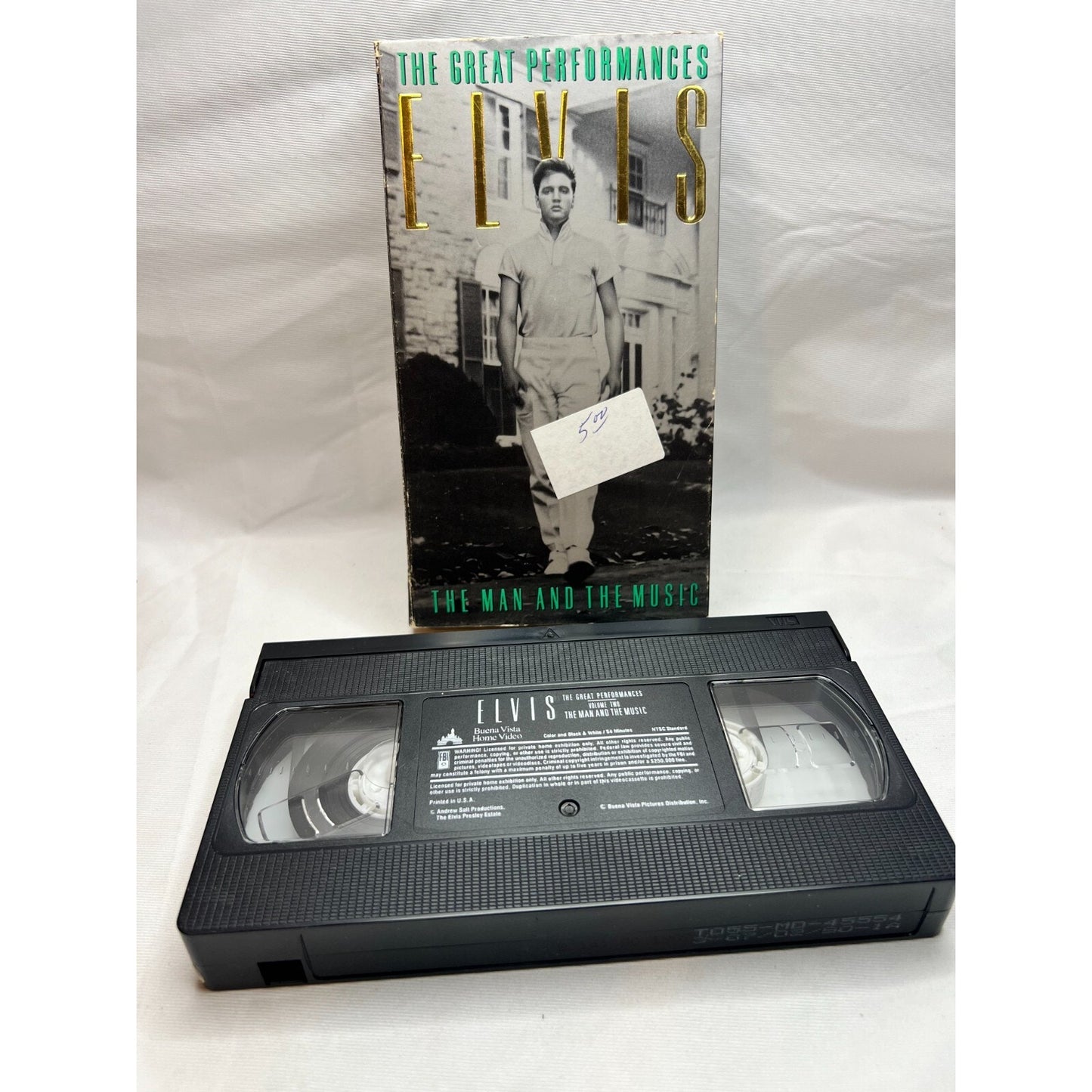 Elvis The Great Performances VHS The Man and The Music Tested Video Tape Used
