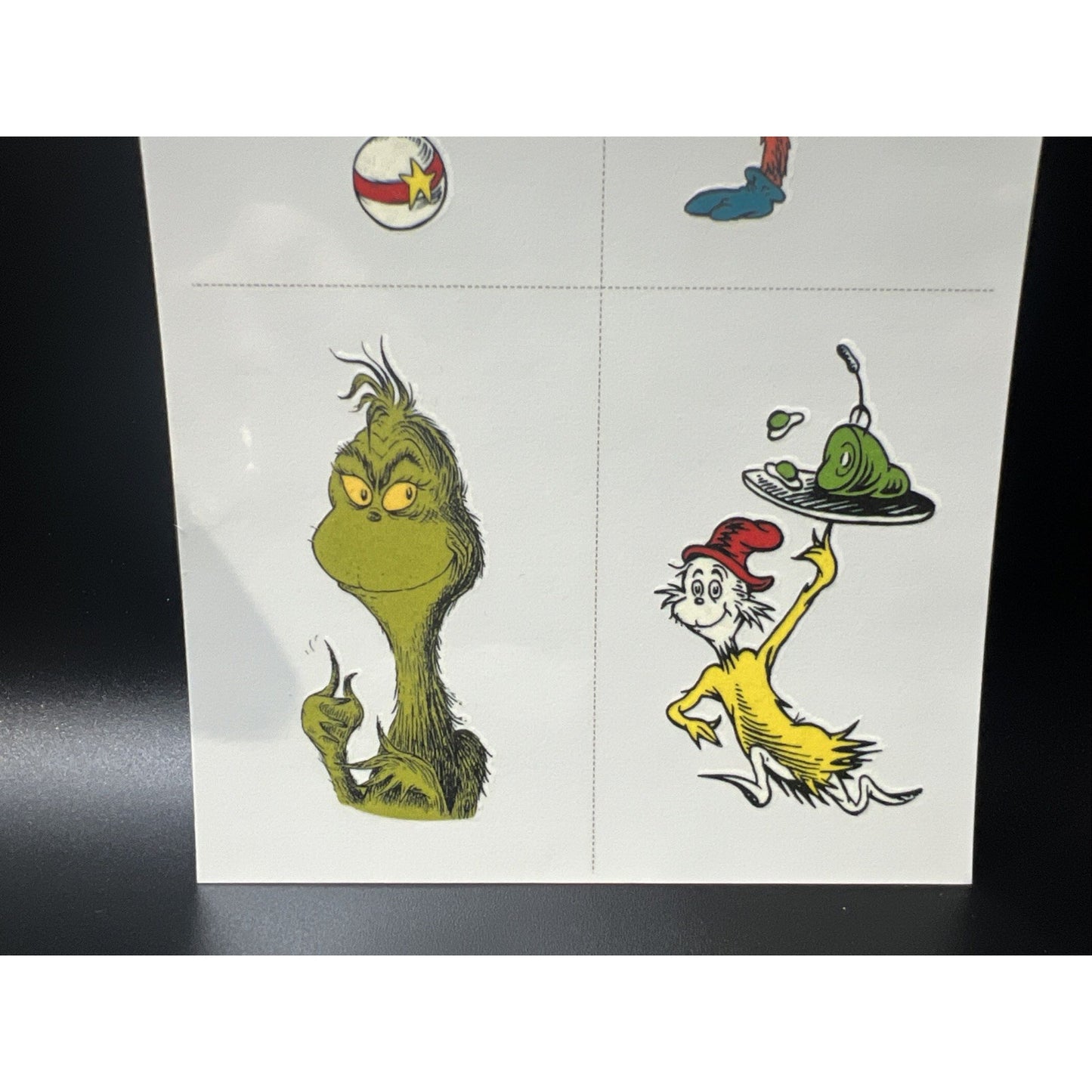 Christmas Dr Suess Temporary Tattoos 6 Sheets Grinch Cat In The Hat Party Pack