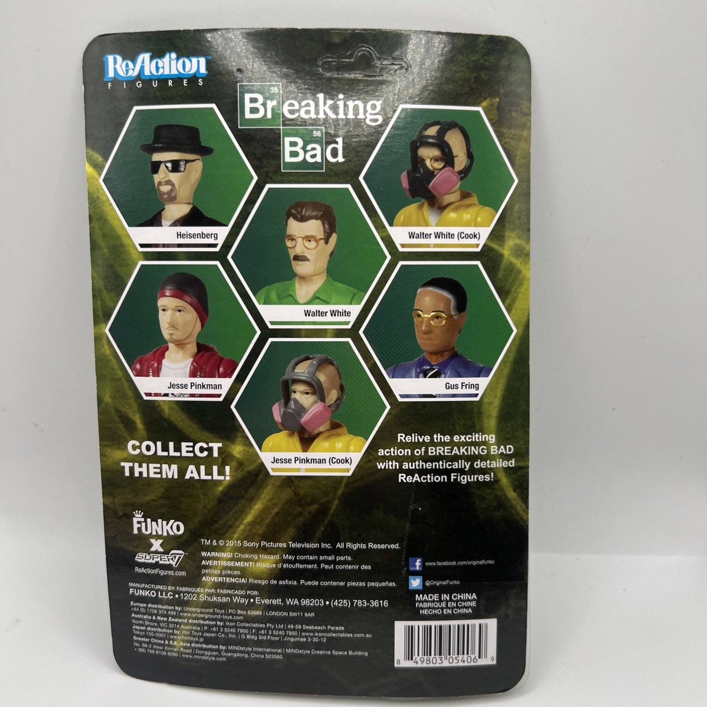 Breaking Bad Walter White ReAction 3 3/4" Action Figure 2015 Funko Sealed New