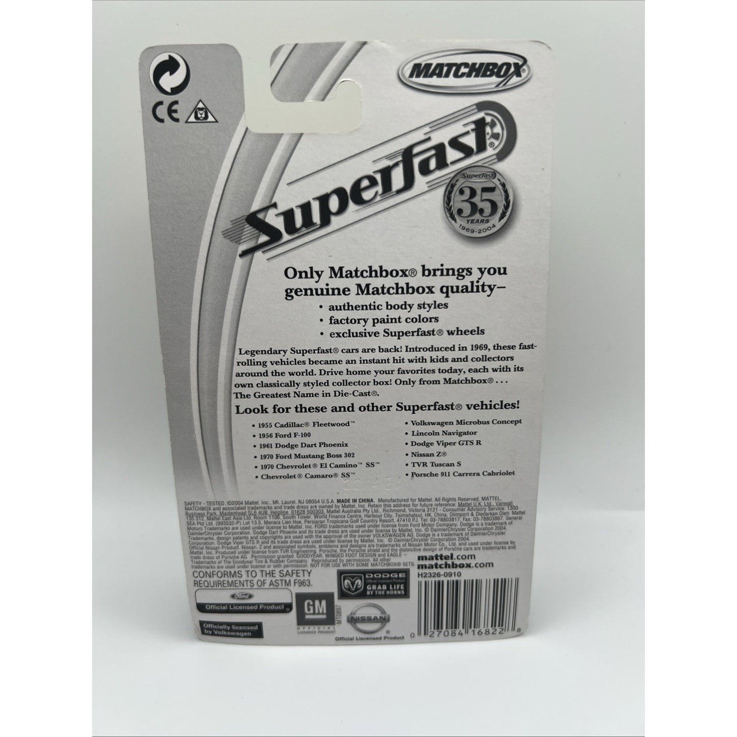 2004 Matchbox Superfast #34 Orange Nissan Z 350 350z Die Cast Car Model