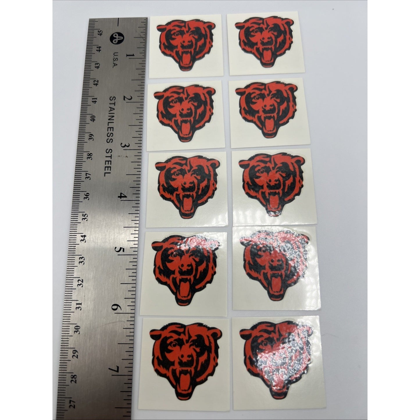 NFL Chicago Bears Temporary Tattoos Game Day Face And Body 10 Count Football