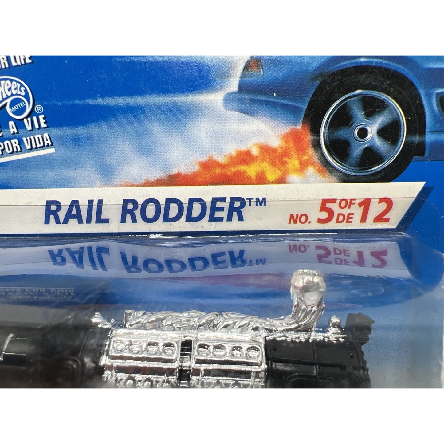 Hot Wheels RAIL RODDER Error Card 1996 First Editions #5 Black Train Mistake