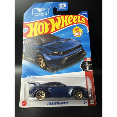 2025 Hot Wheels Navy Blue Ford Mustang GTD Super Car Mustang 60 Years
