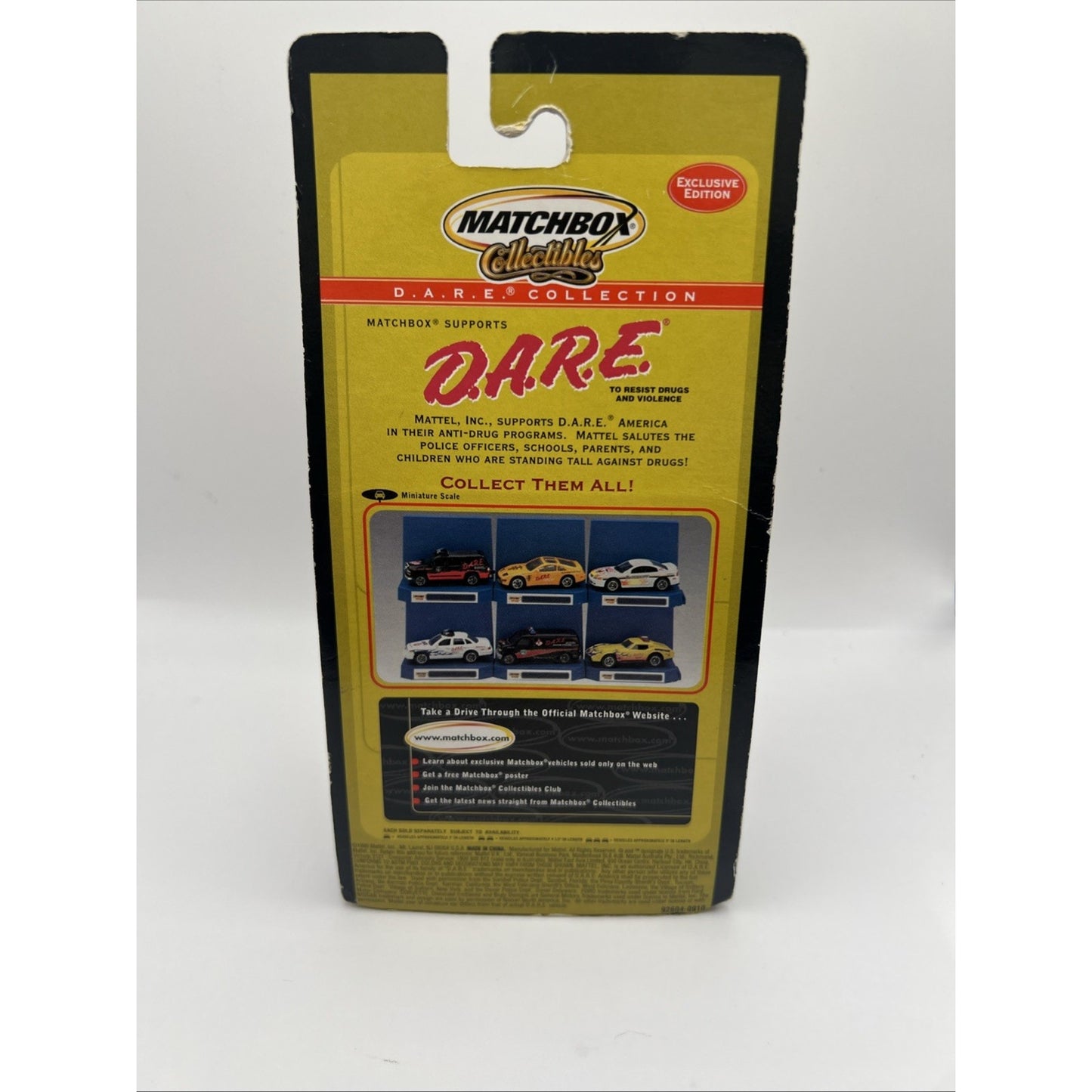 Matchbox Nissan 300ZX Z32 DARE Collection Yellow 92604 1:64 New In Box Sealed