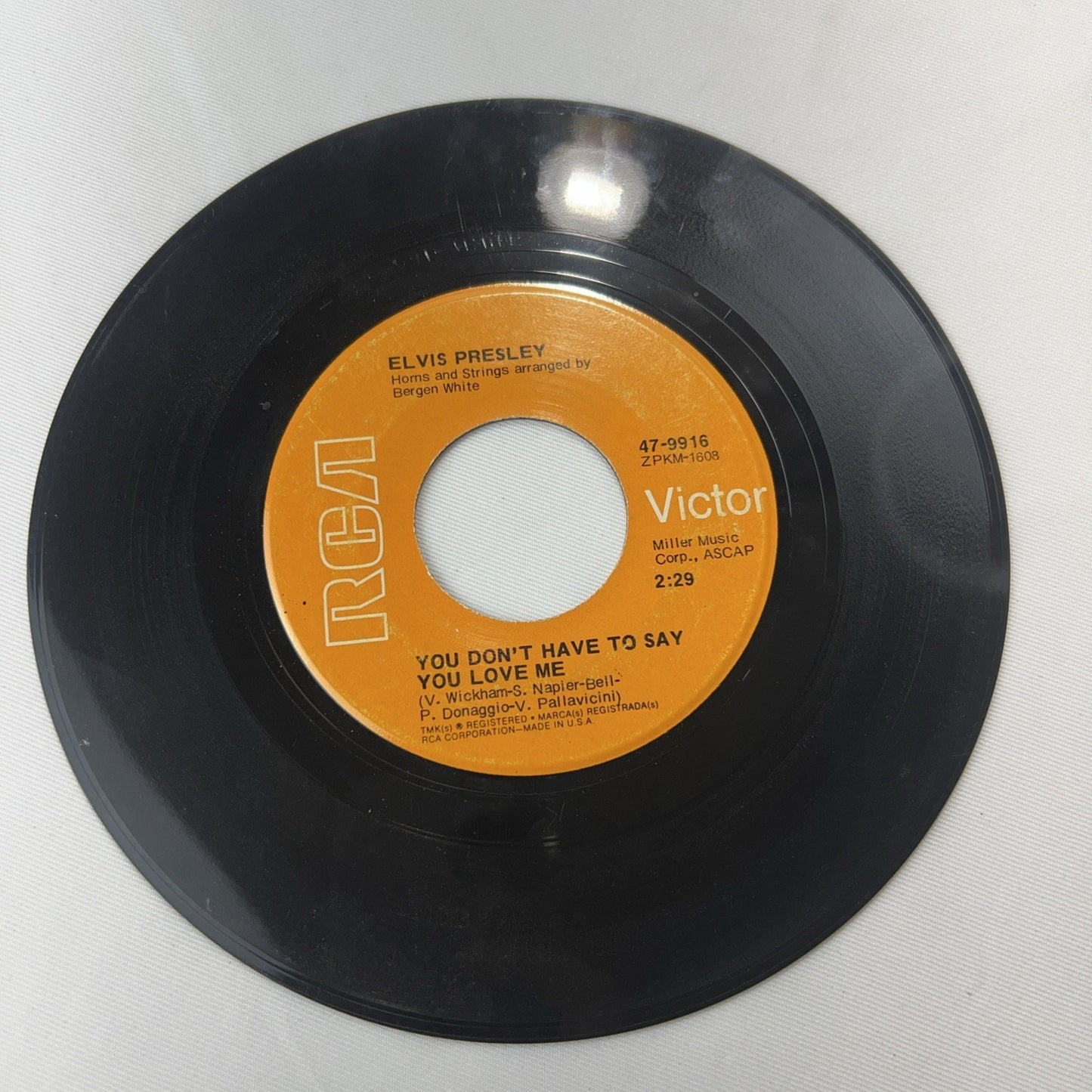 Elvis Presley Patch it Up You Don't Have to Say You Love 45 RPM Record Rare RCA