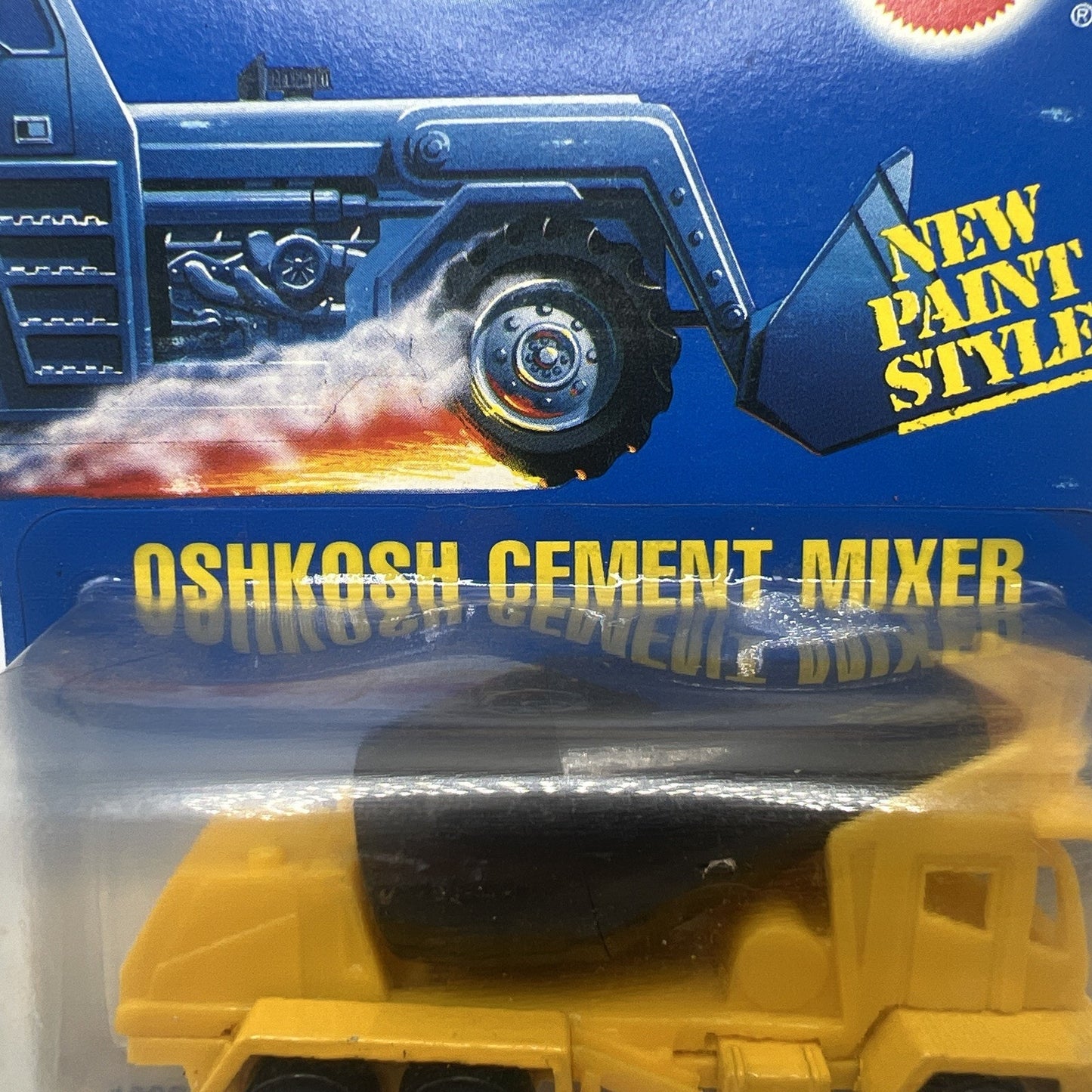 1991 Hot Wheels Oshkosh Cement Mixer #269 Yellow Construction Truck Die Cast