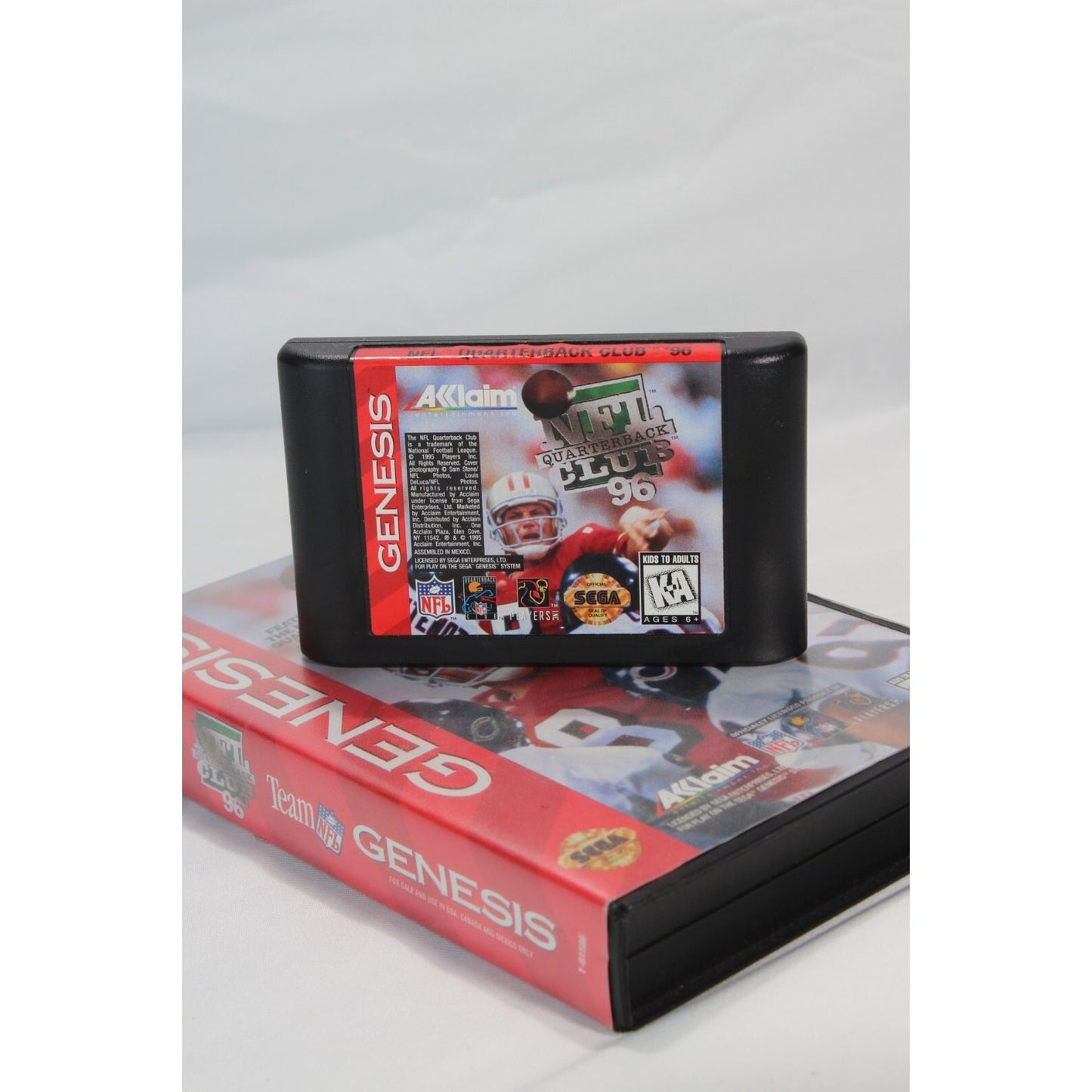 NFL Quarterback Club 96 Sega Genesis Tested Video Game Used Football Sports Game