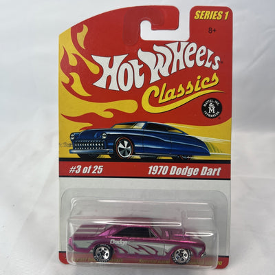 Hot Wheels Classics Series 1970 Dodge Dart Mopar Car #3 of 25 Pink Rare Diecast