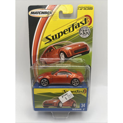 2004 Matchbox Superfast #34 Orange Nissan Z 350 350z JDM Die Cast Car New