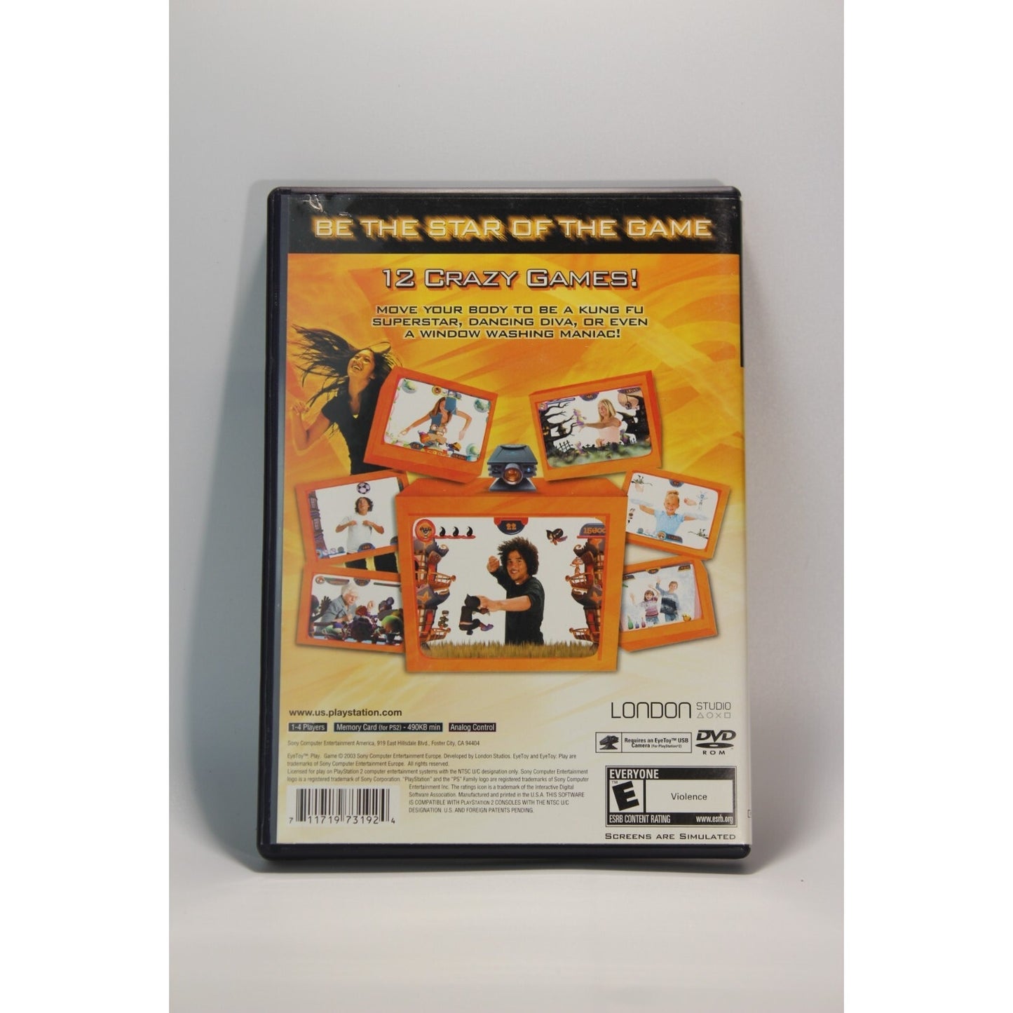 EyeToy Play PlayStation 2 PS2 Tested Video Game Used Party Motion Game