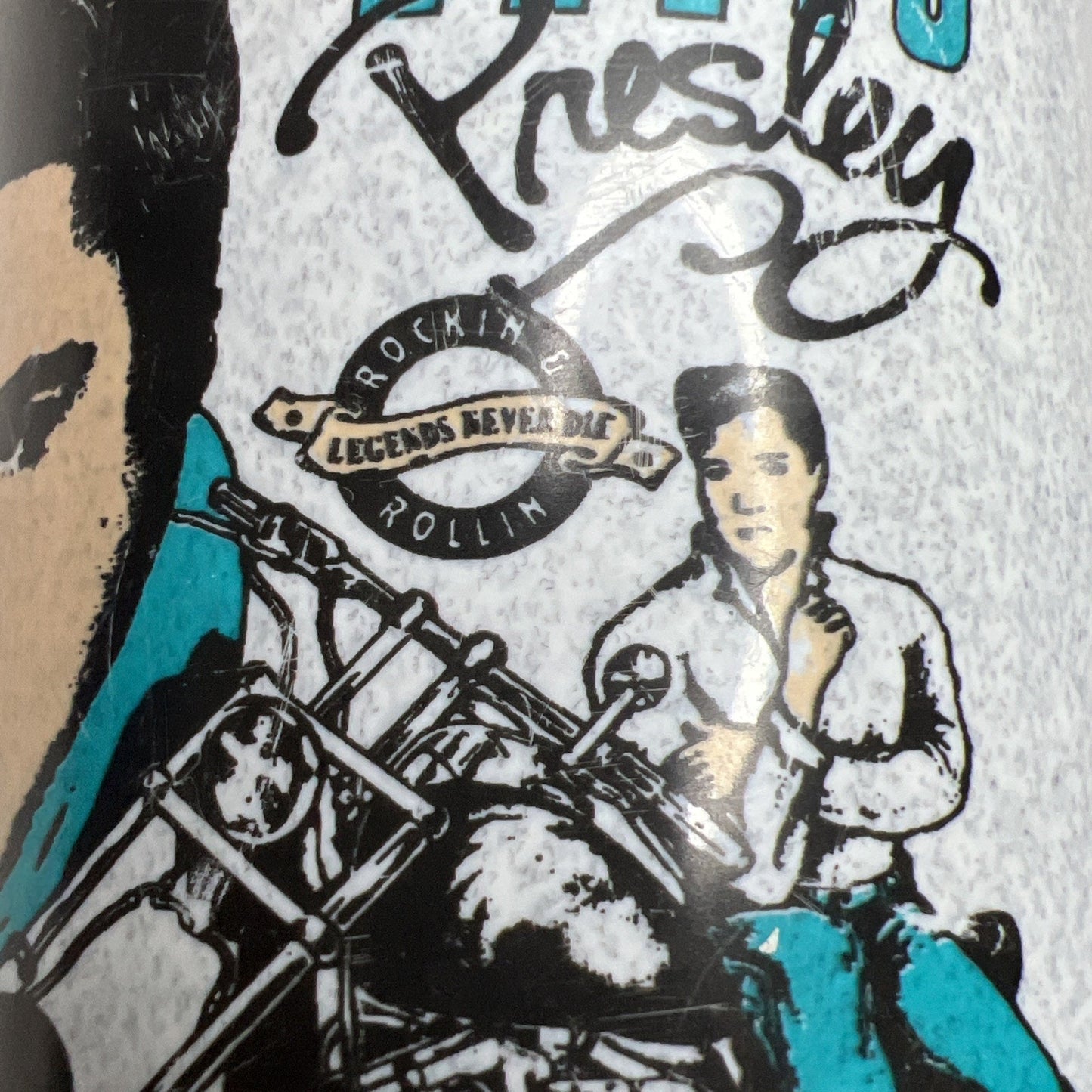 Vintage 1993 Elvis Presley Collectible Plastic Travel Mug With Lid Rare Find