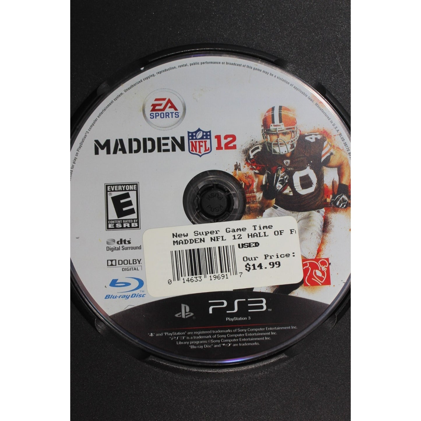 Madden NFL 12 PlayStation 3 PS3 Video Game Used Football Sports Game