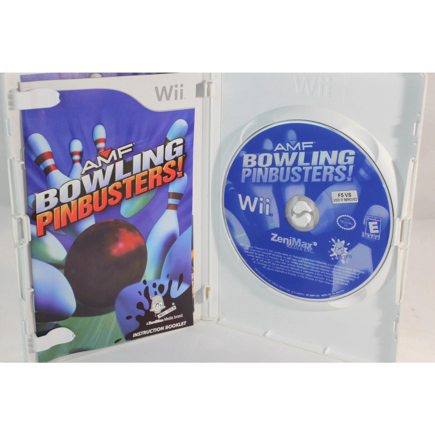 Wii AMF Bowling Pinbusters Bowl Video Game Used Tested