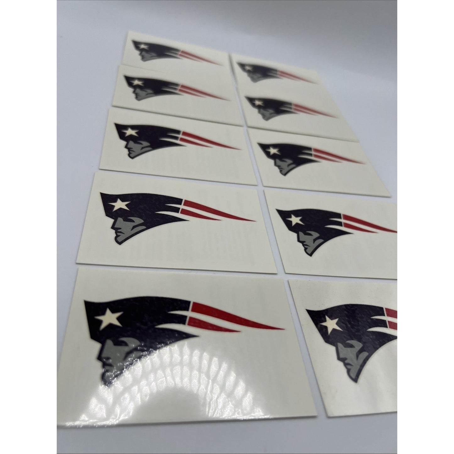 NFL New England Patriots 10 Pack Temporary Tattoos Face & Body Football Tattoo