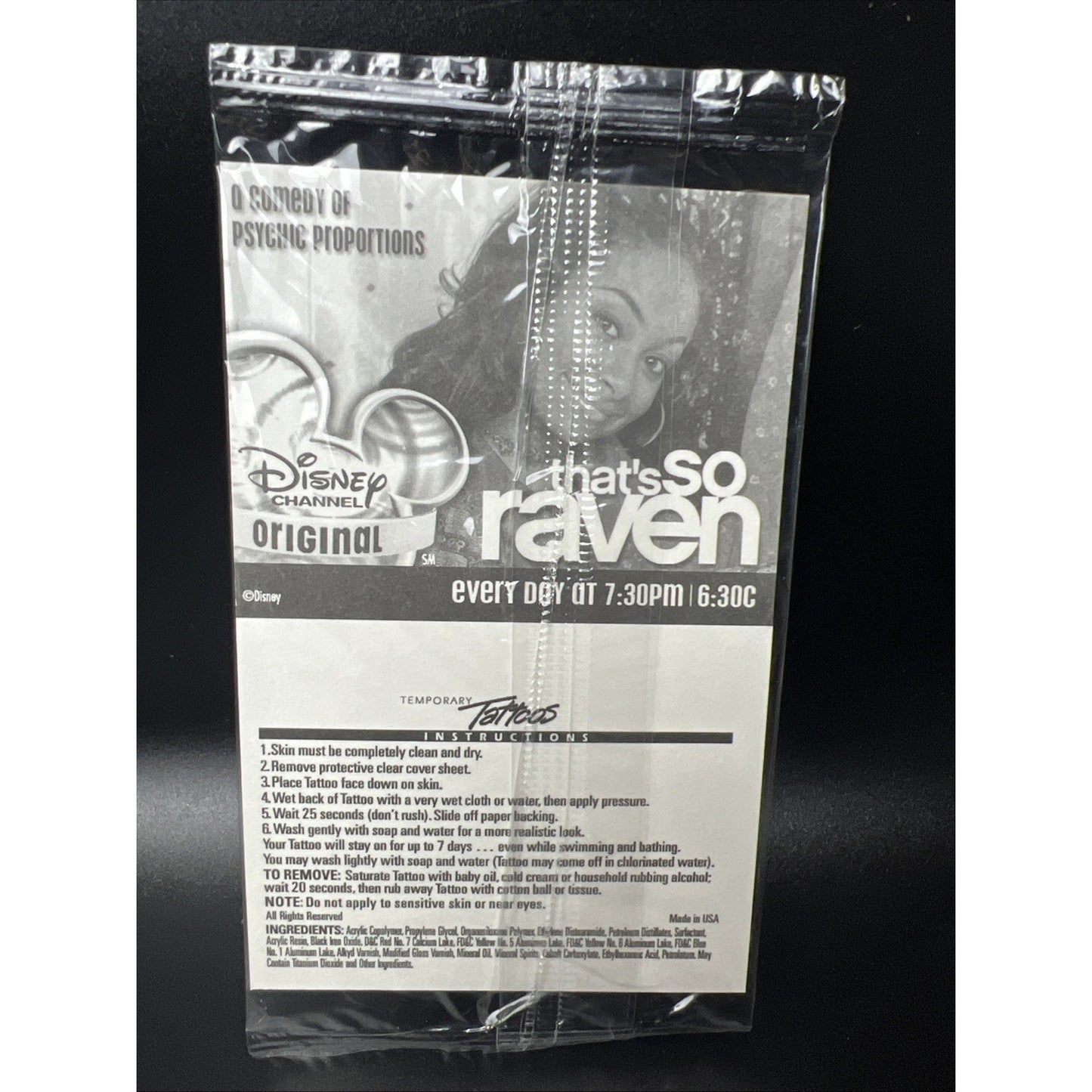 That’s So Raven Disney Channel Temporary Tattoos Rare Tattoo Original 4 Count