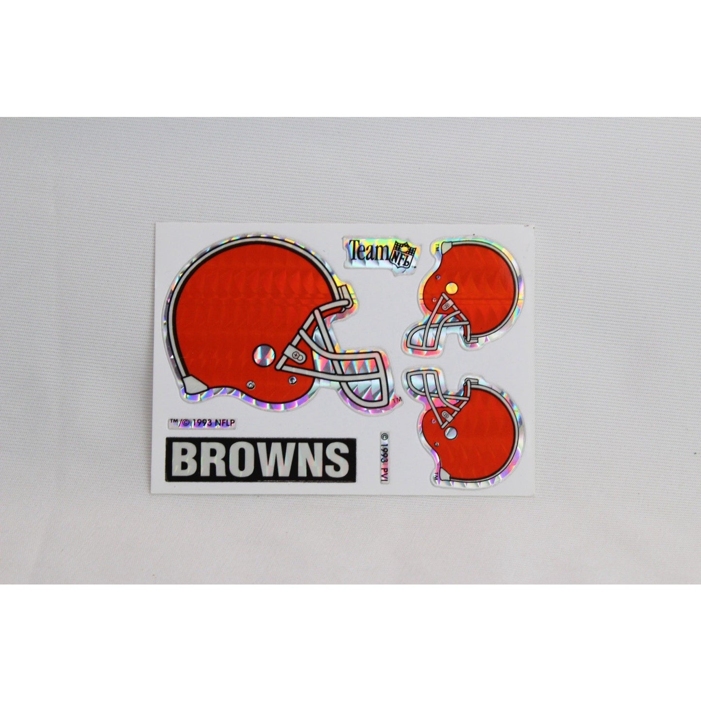 Cleveland Browns 1993 Team NFL Vending Machine Sticker Card Prism Football New