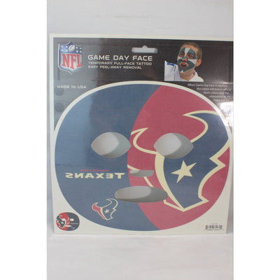 Houston Texans Game Day Face Temporary Tattoo NFL Football Fan Peel Off Tattoos