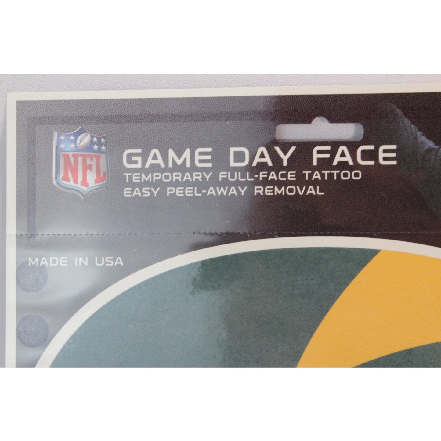 Wisconsin Green Bay Packers Game Day Face Temporary Tattoo NFL Football Fan