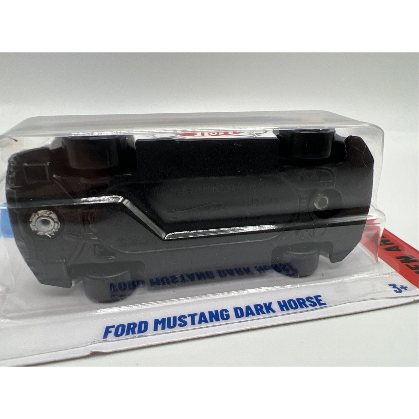 Hot Wheels 2025 Ford Mustang Dark Horse 7/10 #219 Then and Now White Race Car