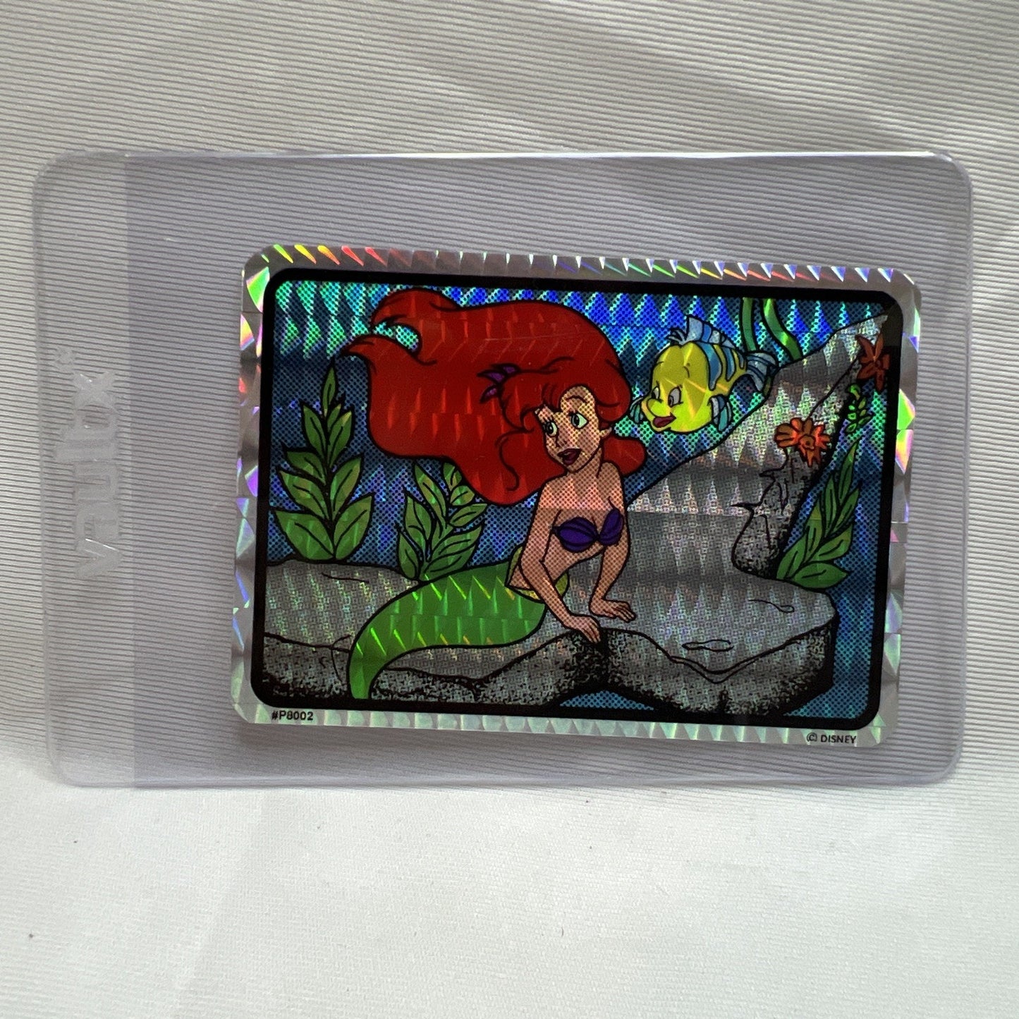 1990s Kodak Disney Little Mermaid Vending Machine Sticker Card Ariel & Flounder