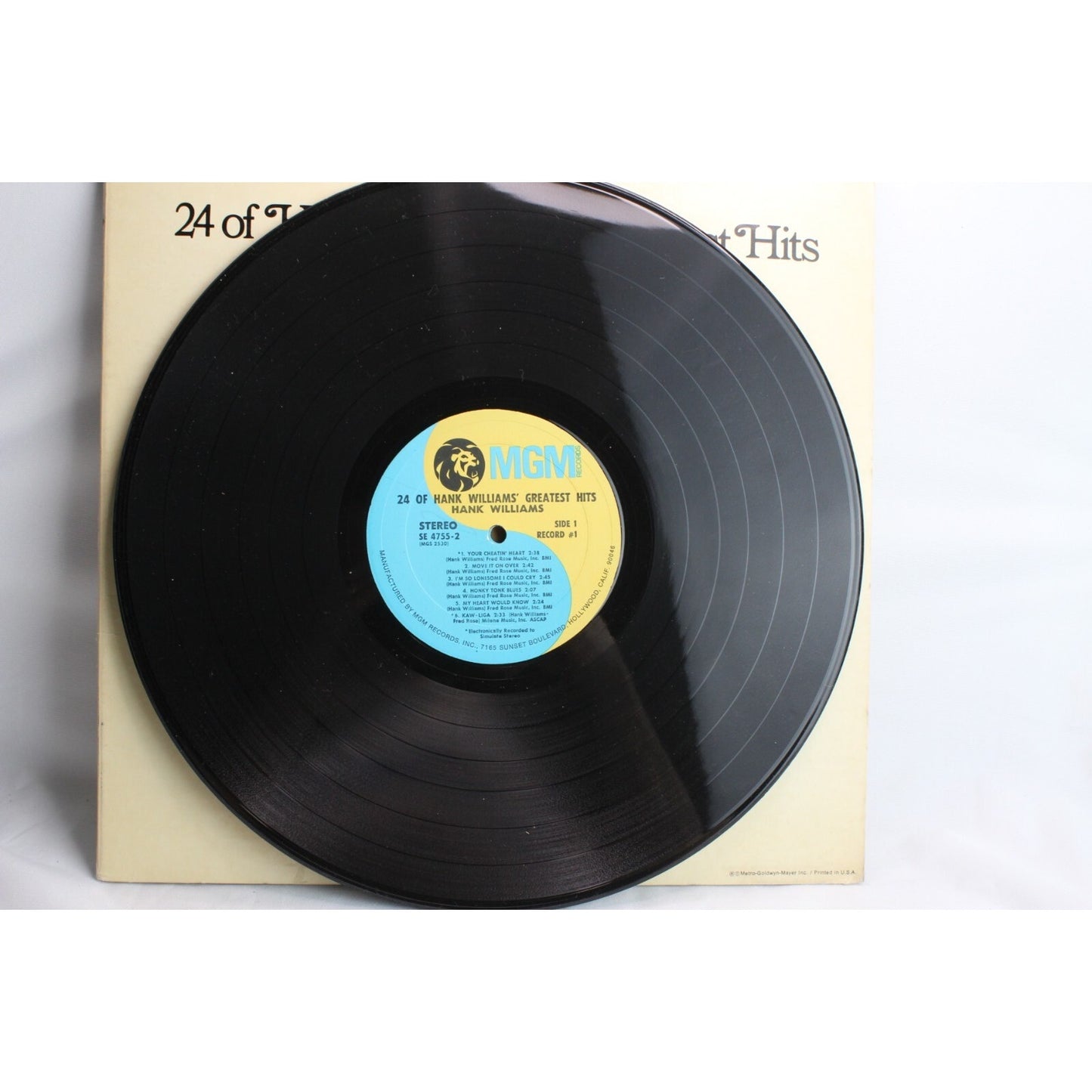 Hank Williams 24 of His Greatest Hits Vinyl Record Tested Used