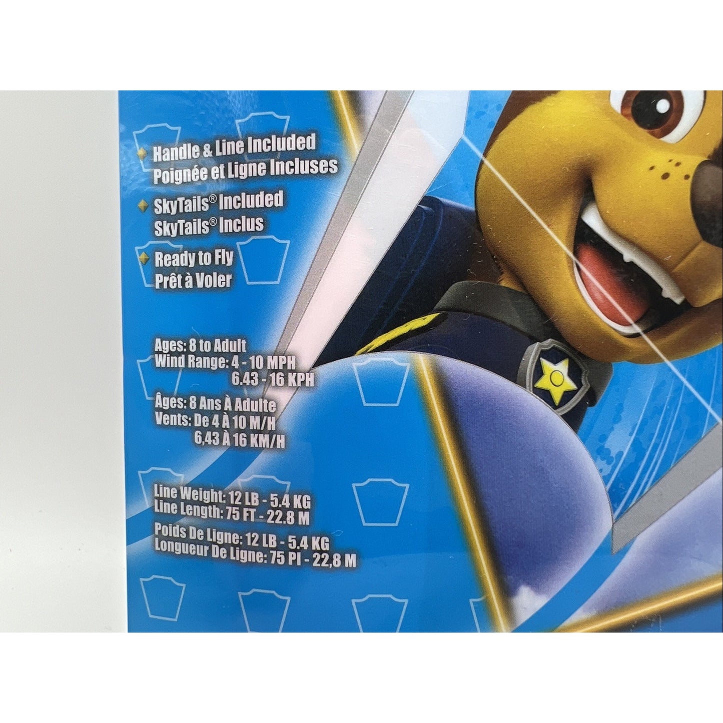 Paw Patrol Kite Chase Brand New 32 Inch Nylon Frameless with Handle & Line