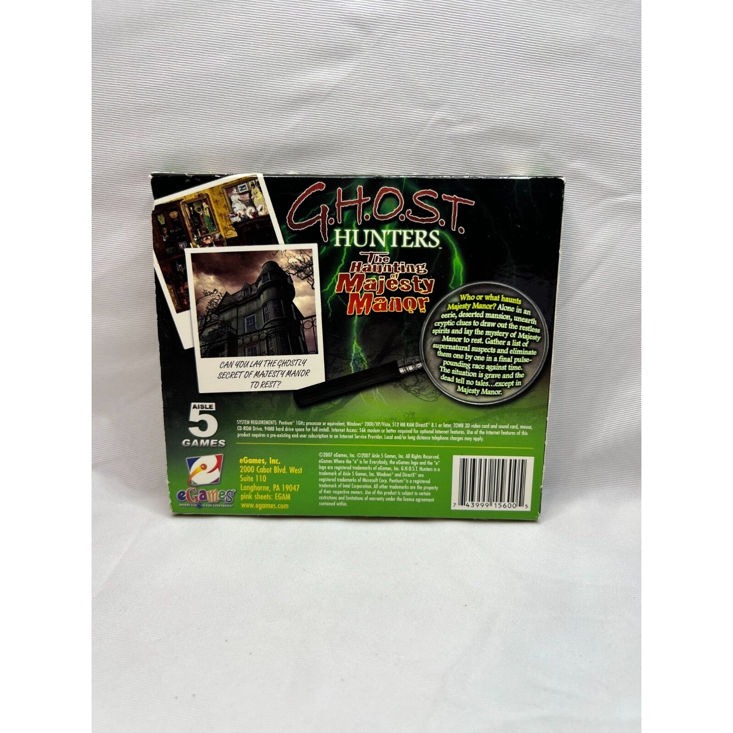 Ghost Hunters The Haunting of Majesty Manor PC Tested Video Game Used