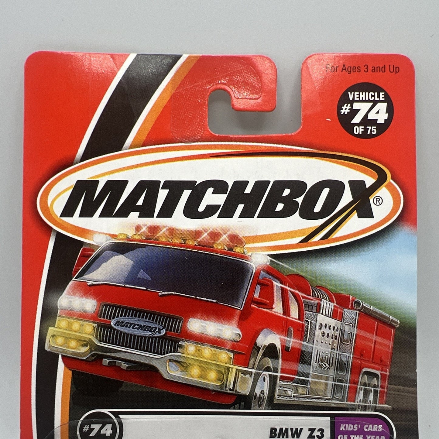 2001 Matchbox BMW Z3 #74 Kids Cars of the Year Series Red Convertible Rare Model