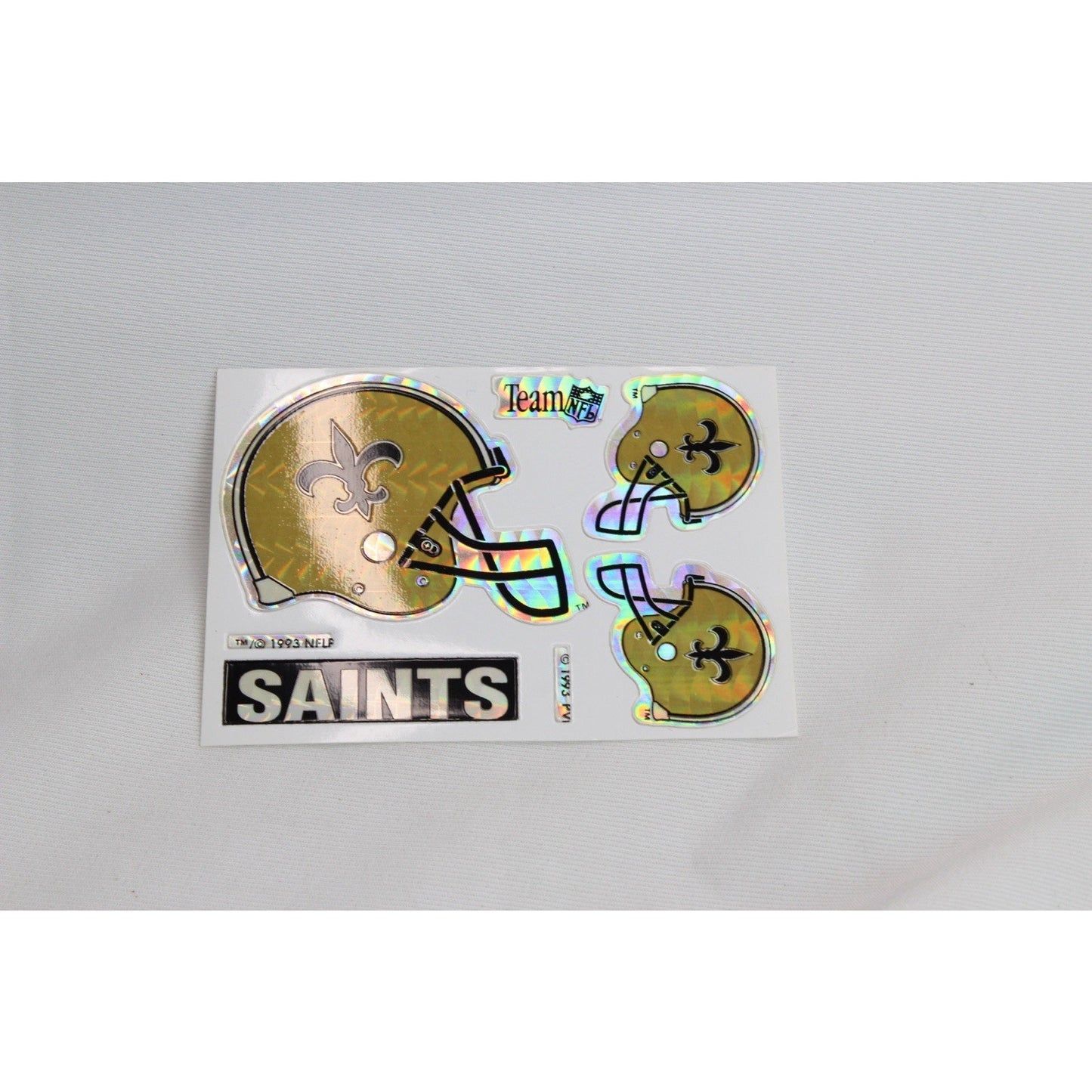 1993 New Orleans Saints Holographic Prism Vending Machine Team NFL Stickers
