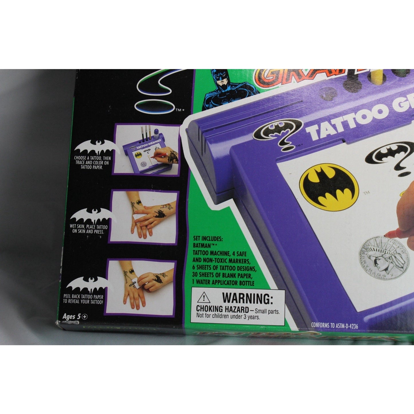 DC Batman Forever Tattoo Graphix 1995 Magic Maker Temporary Sticker Brand New